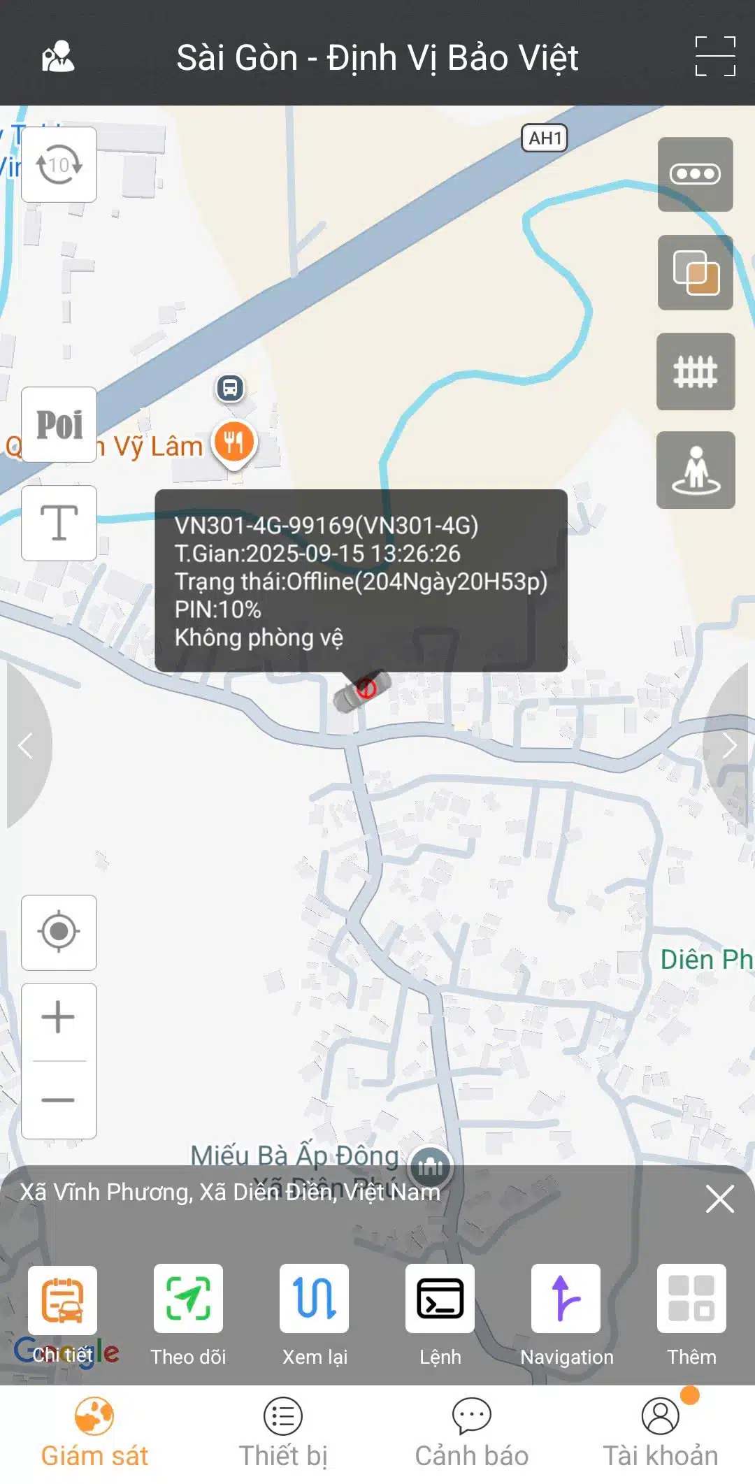 Định vị xe máy bị Offline